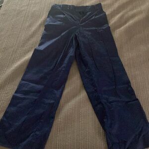 BR Navy Blue High waisted Linen Pants